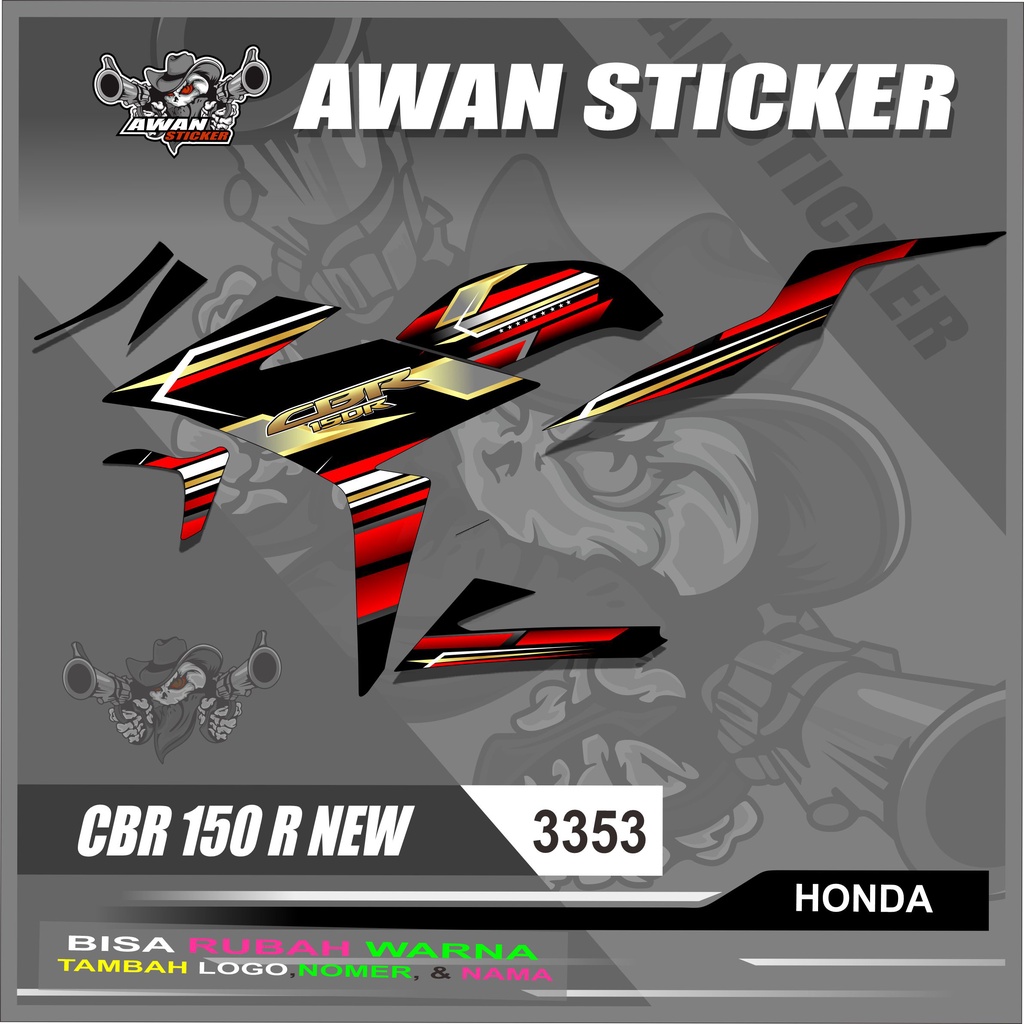 STIKER STRIPING CBR 150R NEW VARIASI LIST - STRIPING CBR 150 R NEW DESAIN