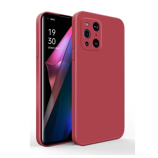 Soft Case Oppo Find X3 Pro Liquid Silikon Slim Skin Candy Macaron Bludru