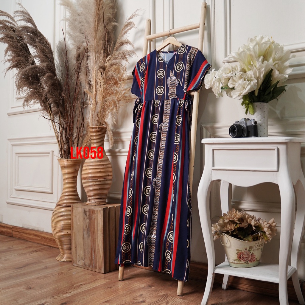 Daster Kimono Busui Panjang Semata Kaki Daster Viral Kekinian-LK058