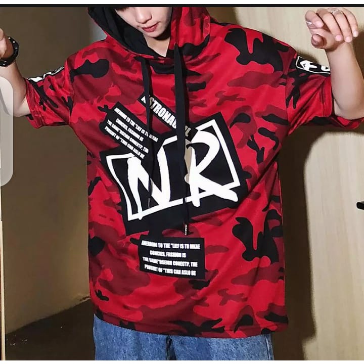 NANDO COD SWEATER JAKET HOODIE NR LORENG PENDEK PRIA WANITA LE KOREA FASHION / JAKET PRIA / SWEATER 