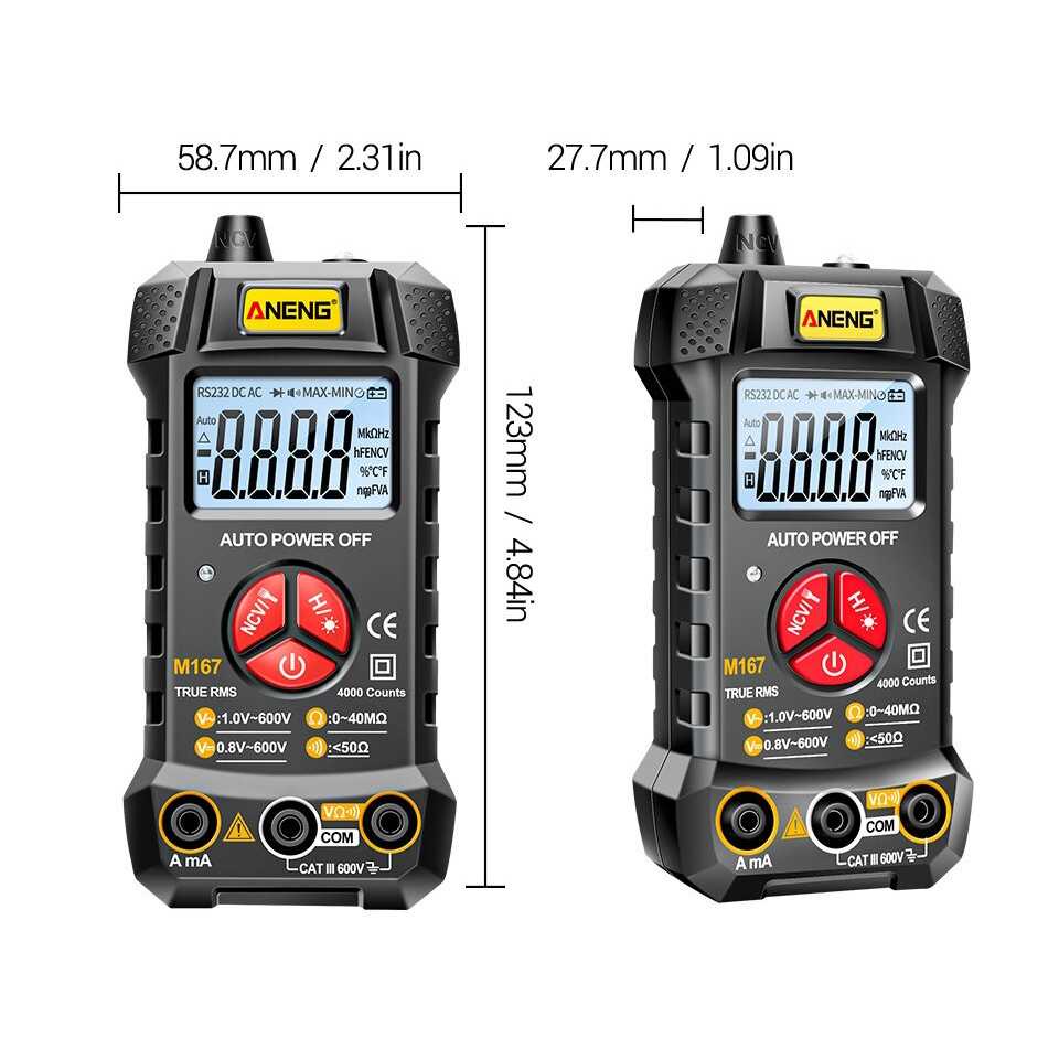 IDN TESTER - ANENG Digital Multimeter True RMS Voltage Tester - M167