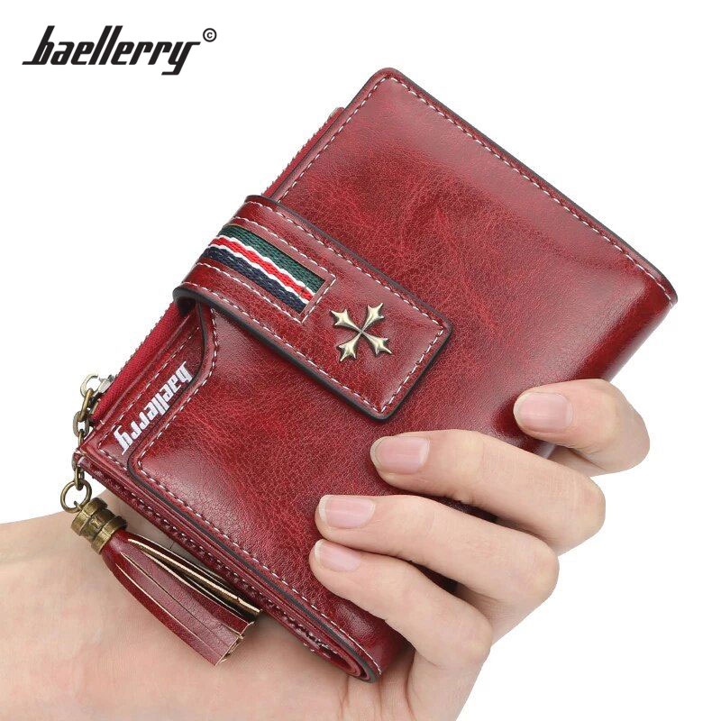 BAELLERRY N1636 Dompet Lipat Wanita Kulit Bifold Wallet WK-SBY