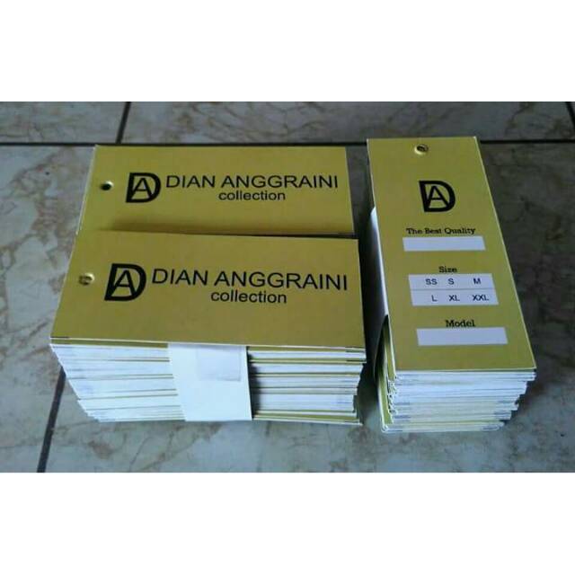 

Hangtag Art Carton 350 Gram Pakaian Label gamis Label Celana