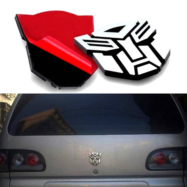 Transformer emblem chrome stiker sticker mobil motor dll autobots decepticons autobot decepticon