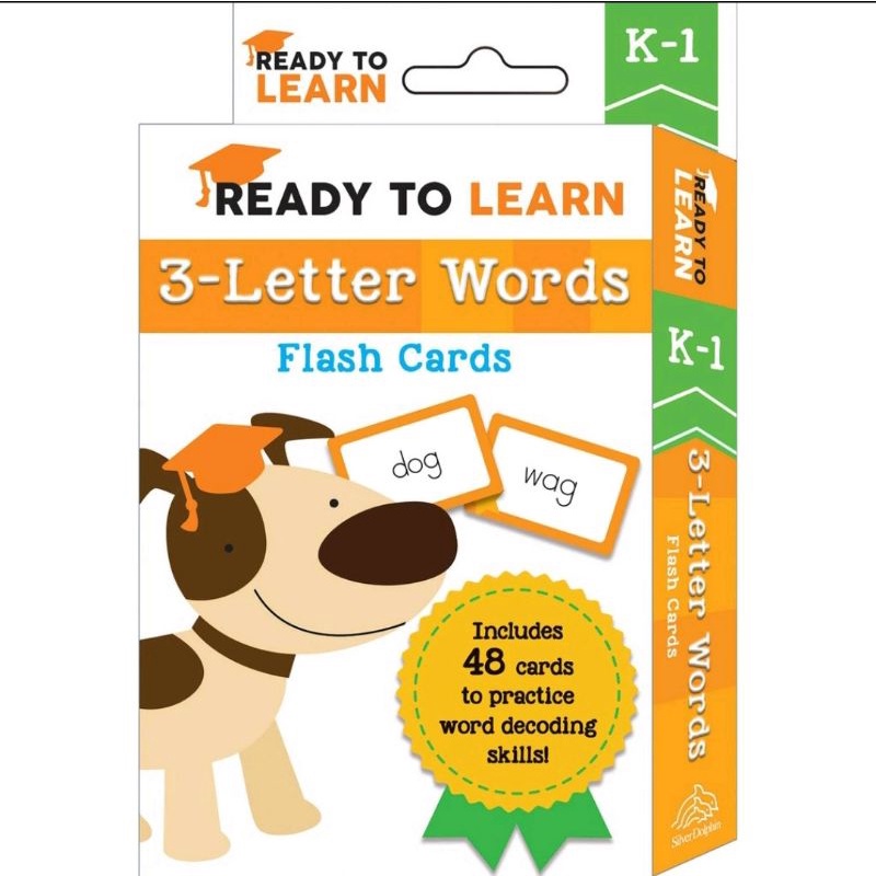 3 letter words flash card/kartu belajar baca/practise reading card cvc english