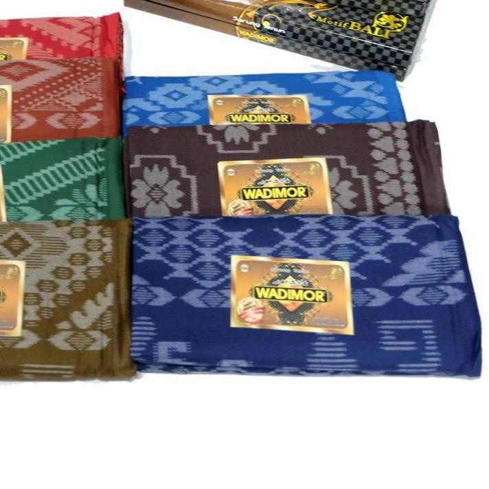 Sarung WADIMOR Motif Bali Pria Kain Tenun Samping Songket Batik Tradisional Premium Dewasa Laki Cowo