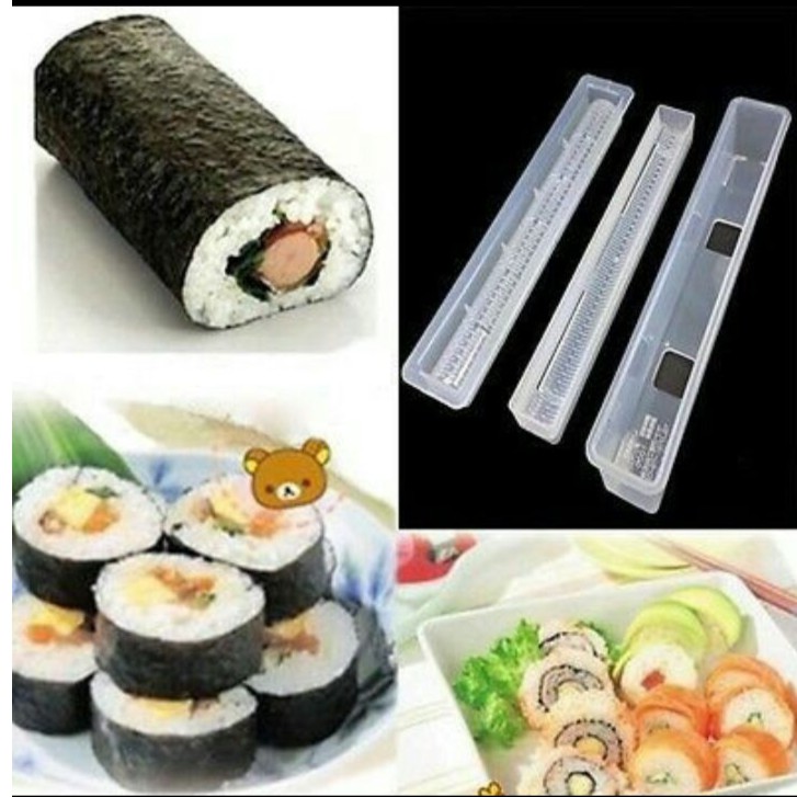 Cetakan Nasi Sushi Kotak Panjang  Sushi Maker Mold Bekal Anak Sekolah