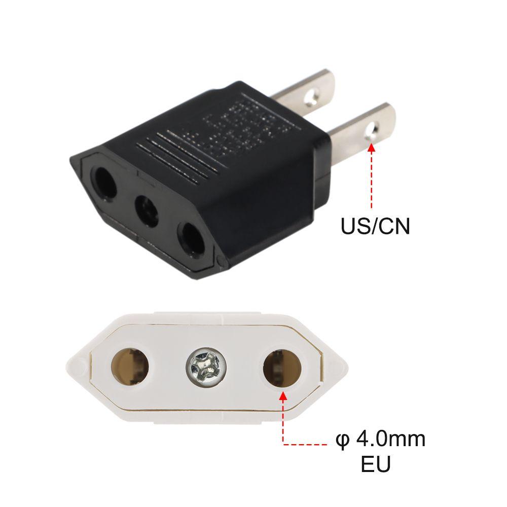 Top 1PC EU Plug Adaptor EU Plug AC Outlet EU To US Colokan Listrik Converter Power Adapter