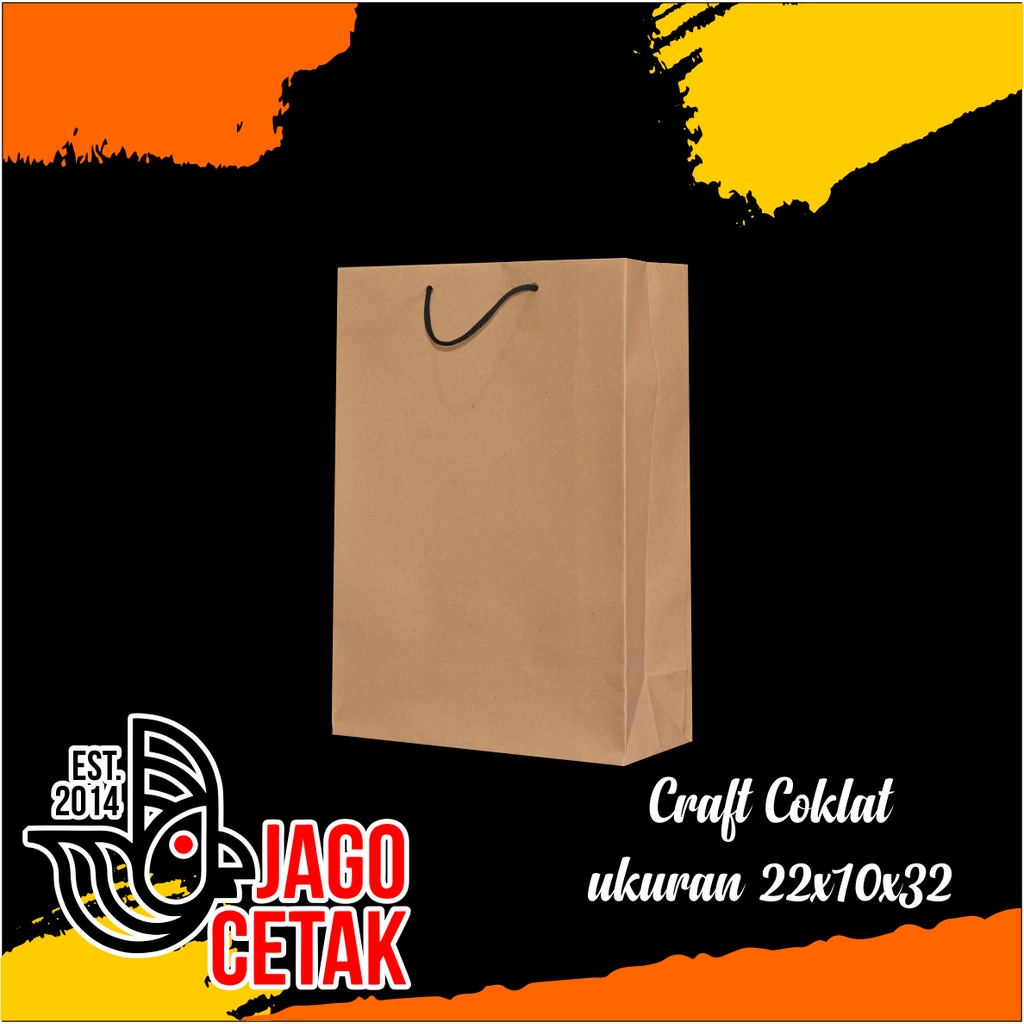 

Harga perlusin (12biji) 22x10x32 PxLxT craft coklat polos, paperbag paper bag, paperbag sarung