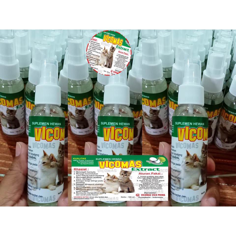 Obat Kucing Lumpuh Di Apotik | Vco Vicomas Extract Spray 100ml