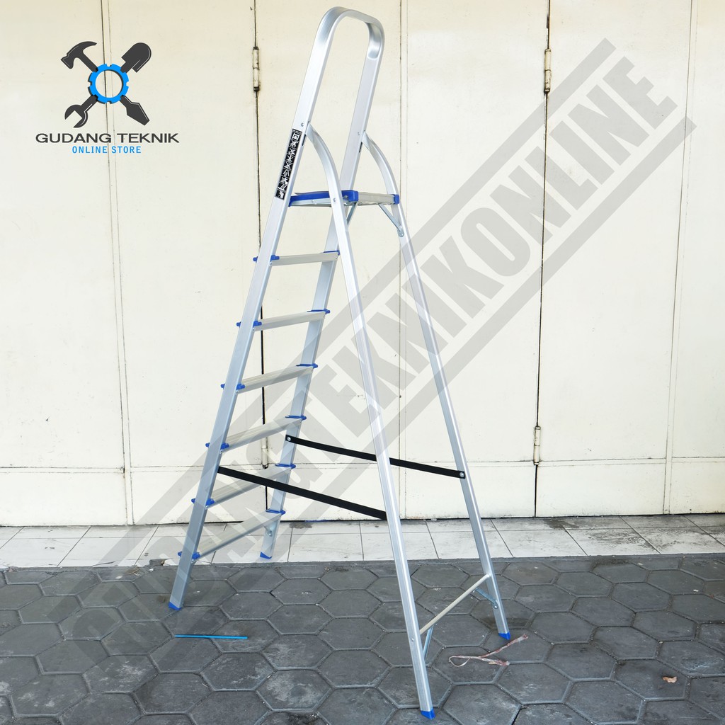 Tangga Rumah Alumunium Almunium 7 Step Mollar / Tangga Lipat 7Step Mollar Household Ladder Mollar
