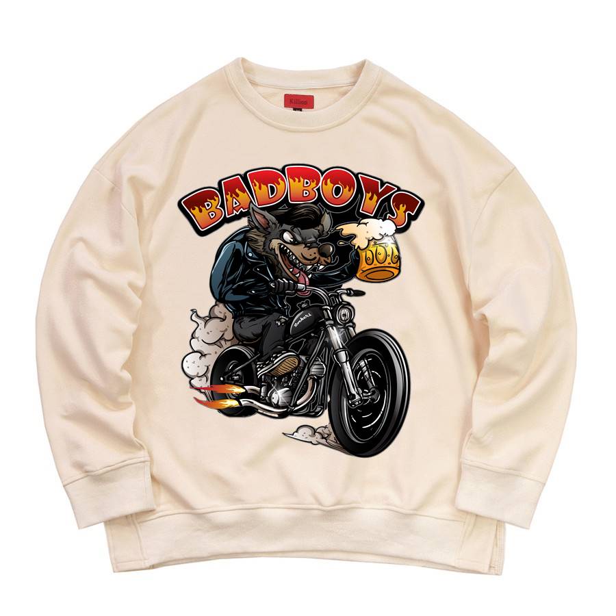 Sweater Pria BadBoys Crewneck Sweater Fleece Size M - XXL