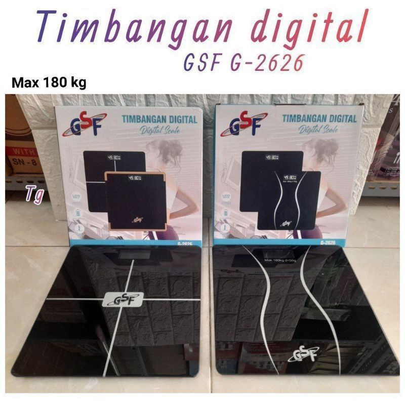 timbangan badan GSF 26x26 karakter random BERGARANSI