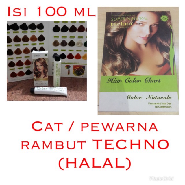 Techno halal professional cat rambut  pewarna rambut 100 ml