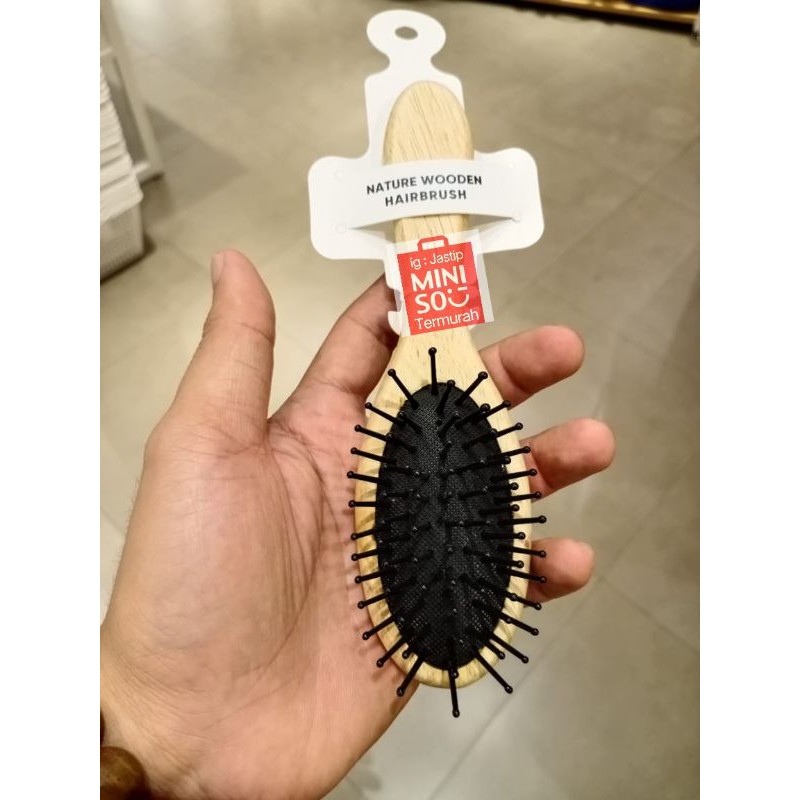 MINISO SISIR KAYU OVAL