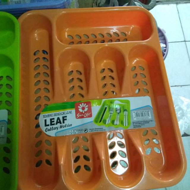 Tempat sendok garpu leaf cutlery holder sunlife