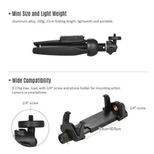 MINI TRIPOD YUNTENG + HOLDER ( YT -228 )