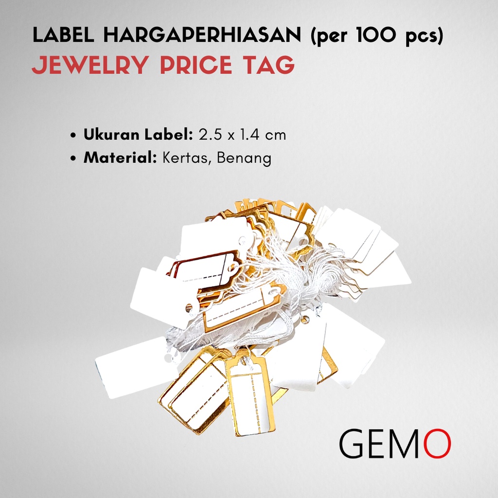 Label Harga Perhiasan (per 100 pcs) / Jewelry Price Tag Cocok Untuk Toko Emas Perak Berlian Unik Murah Lucu