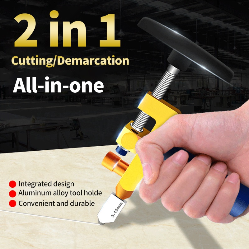 Glass Knife 2 IN 1 Cutting Tool Set Alat Pemotong Kaca/Ubin/Keramik Ubin