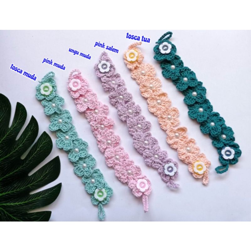 konektor rajut bunga