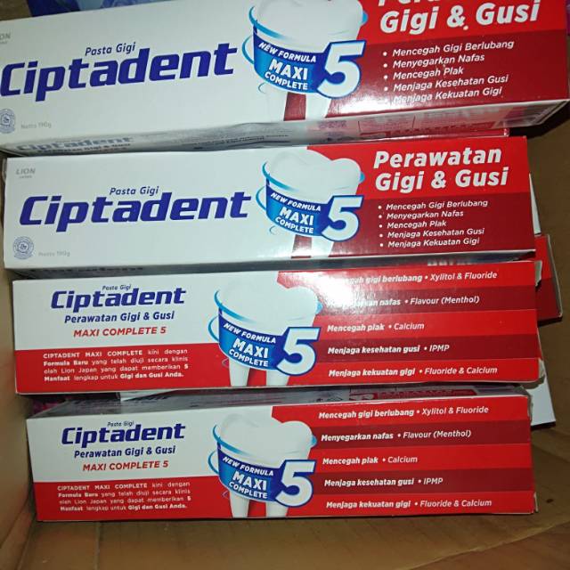 Ciptadent pasta gigi odol maxi complete, cool mint 190 gram