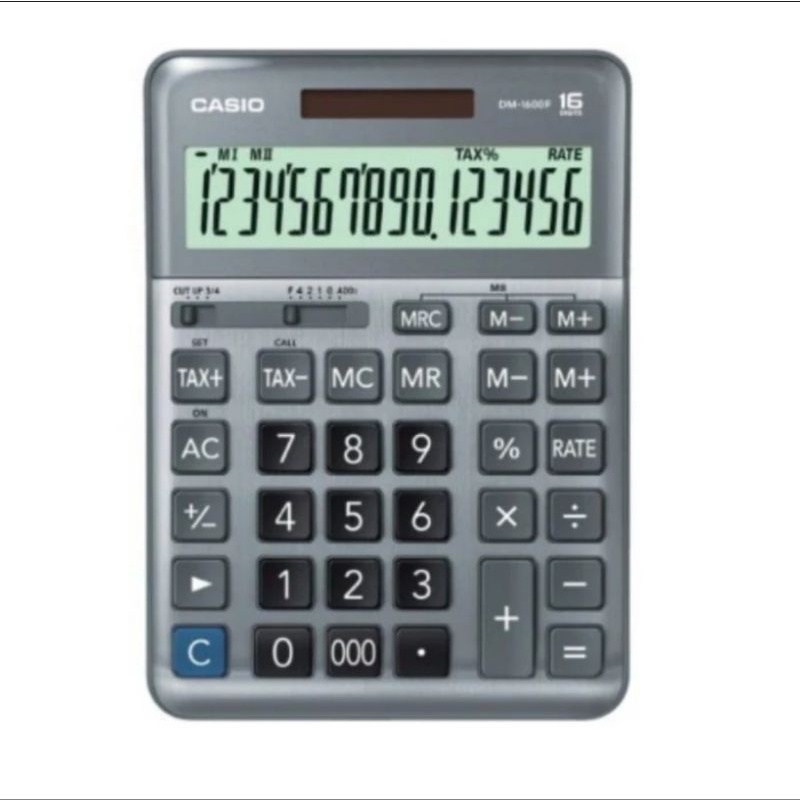 

CASIO KALKULATOR 16 DIGIT DM 1600 F BUSINESS CALCULATOR