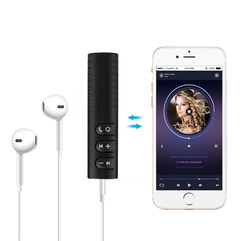 Wireless Bluetooth Audio Receiver Adapter 3.5 mm - BT-450 - Black