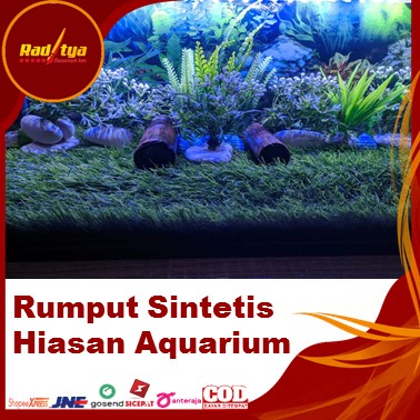Rumput Sintetis Aquarium 50x30 Type Jepang 3 cm Buat Hiasan Aquarium Bisa COD Dari Raditya   Desain Art