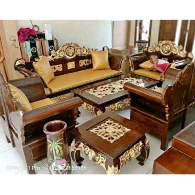 kursi tamu jati madura matahari/kursi tamu madurah matahari kayu jati