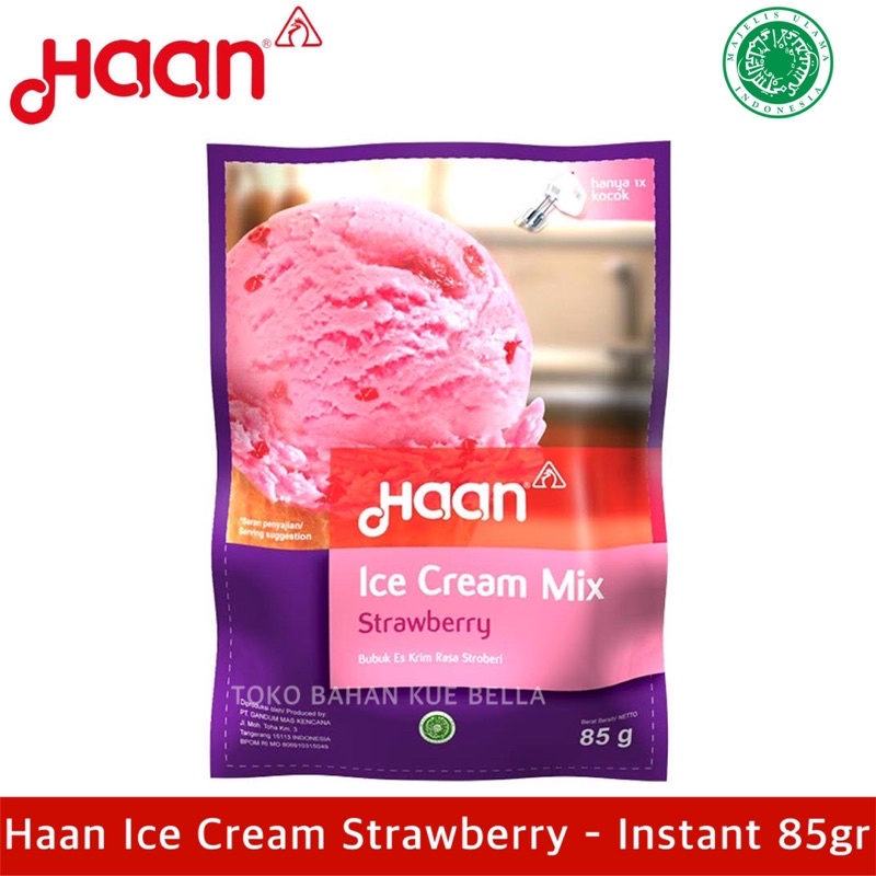 

Haan Ice Cream STRAWBERRY 85gr - Es Krim Instant