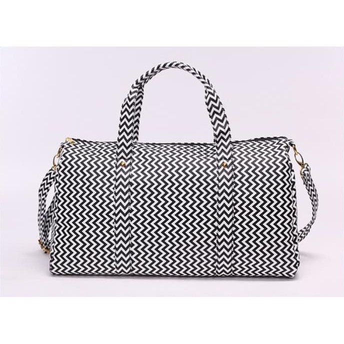 Tas Murah Tas Travel Jalan-Jalan Bahan Pu Kapasitas Besar Import Korea - Hb508 - Zig Zag