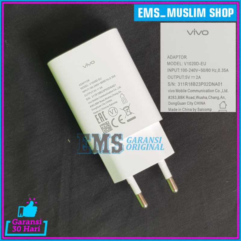 Charger Fast Charging Vivo ORIGINAL 100% USB Micro USB 5V 2A