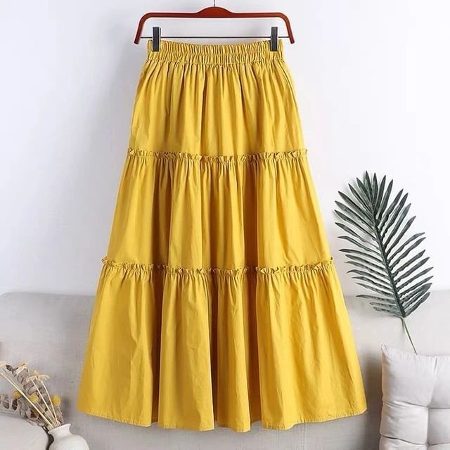 ROK MIZUNI SKIRT HS TOYOBO P.ROK 95 CM L.PINGGANG 60 - 96 CM FULL KARET ROK POLOS PANJANG / ROK WANITA KOREAN STYLE / BAHAWAN KEKINIAN / FASHION MUSLIM WANITA / SKIRT WANITA KOREAN STYLE MUSLIM