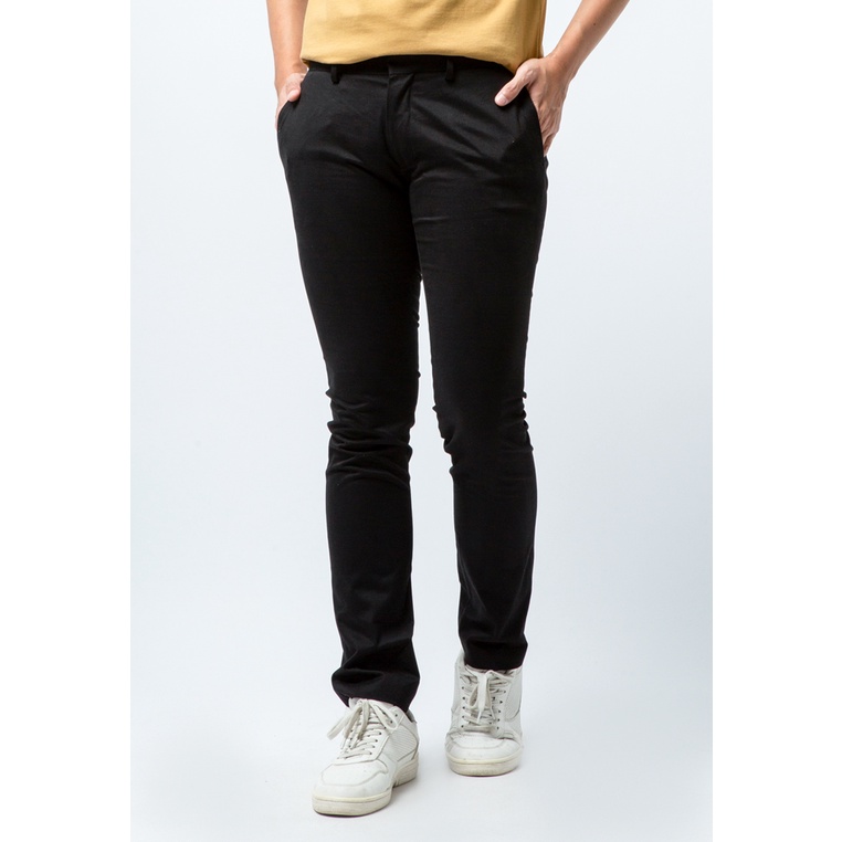 THE EXECUTIVE Skinny Fit Formal Long Pants Black