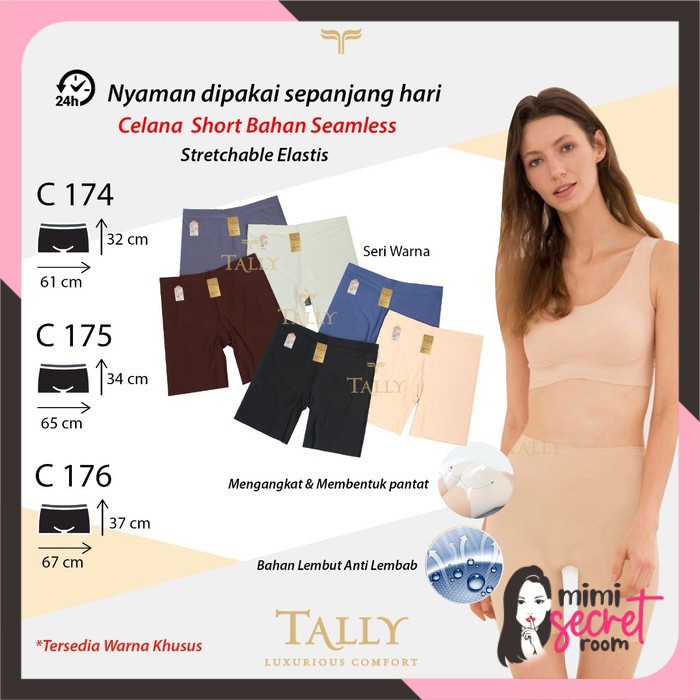 ❤ MIMI ❤ TALLY CD CELANA DALAM SHORT SEAMLESS 174 (L) TALLY 2807