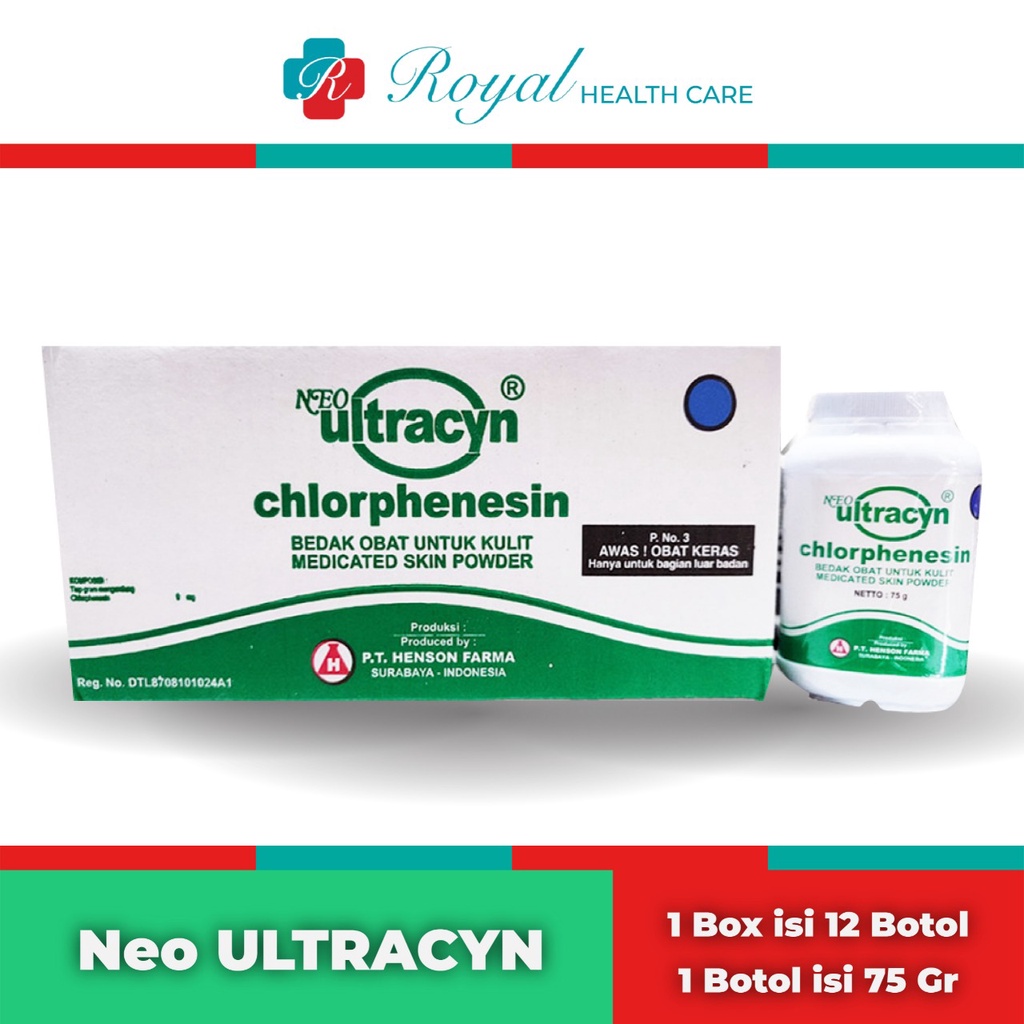 NEO ULTRACYN Bedak Gatal 75gr Mencegah Kulit Lecet Akibat Gatal