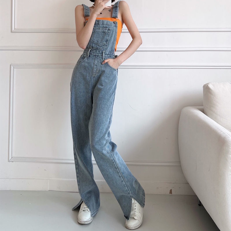 Overall denim perkakas retro Amerika yang diperpanjang