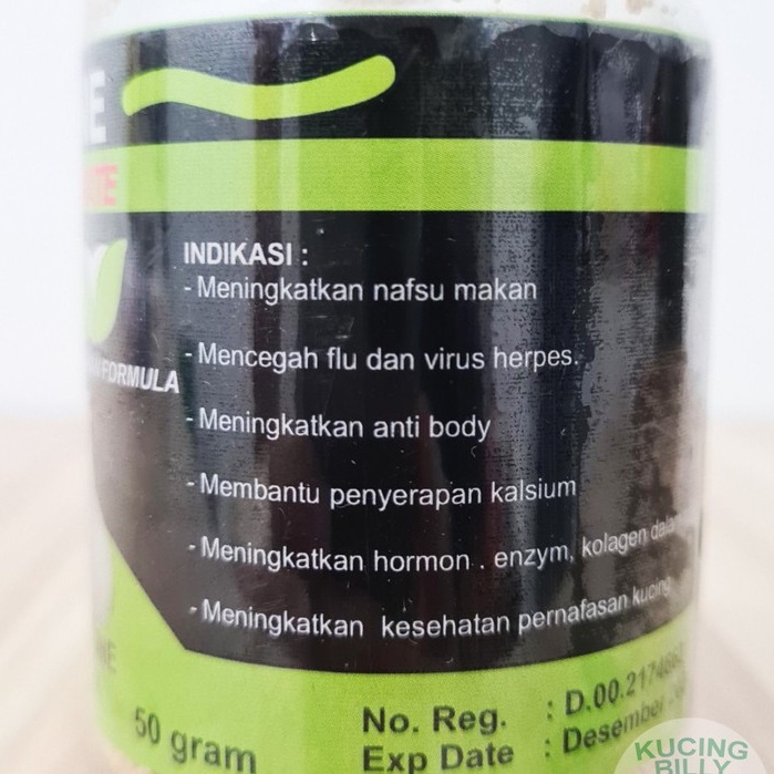 Prolysine powder 50gr imunitas dan nafsu makan kucing