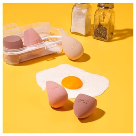 `ღ´ PHINKL `ღ´ Salsa beauty blender unik omega isi 3 macam jenis mengembang kalau kena air