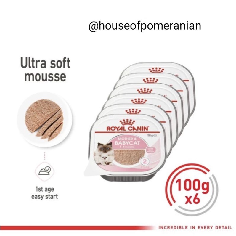 ROYAL CANIN MOTHER &amp; BABYCAT MOUSSE 100GR wet food cat makanan kucing basah