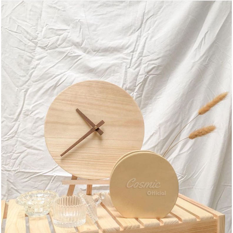 [COD] Jam Dinding / Jam Meja / Jam Kayu Aesthetic