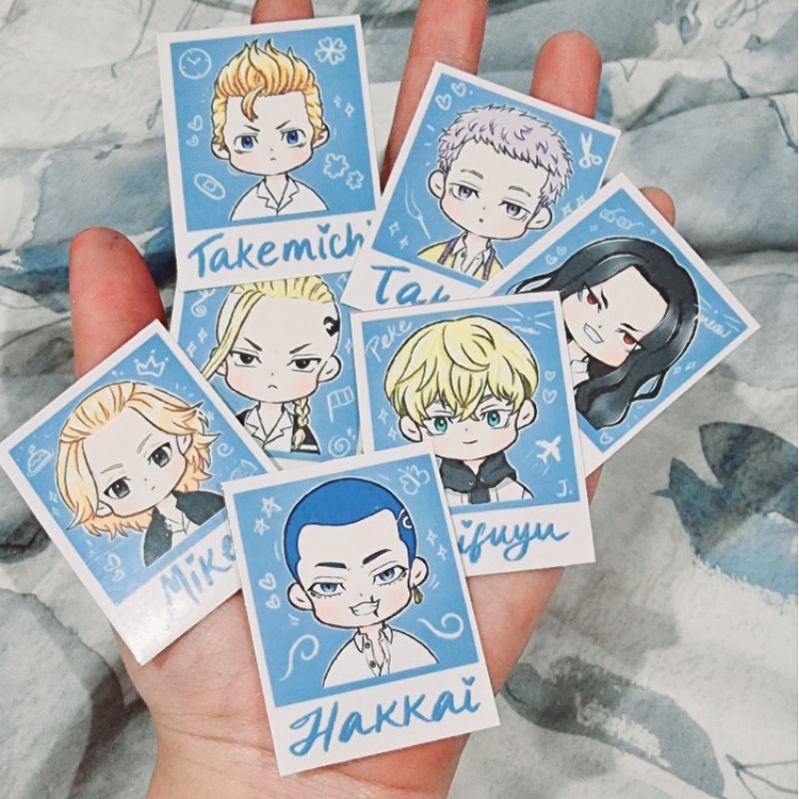

7 pcs stiker Tokyo Revengers Waterproof Anti Air stickers toman manji gang 1 set Anime