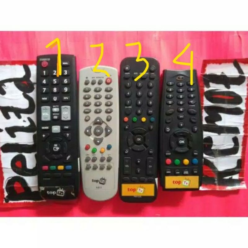 Remote TOP TV parabola original terlengkap