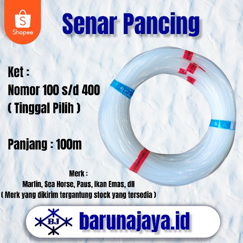 10Roll Senar Pancing - Senar Layangan No. 100 s/d 400