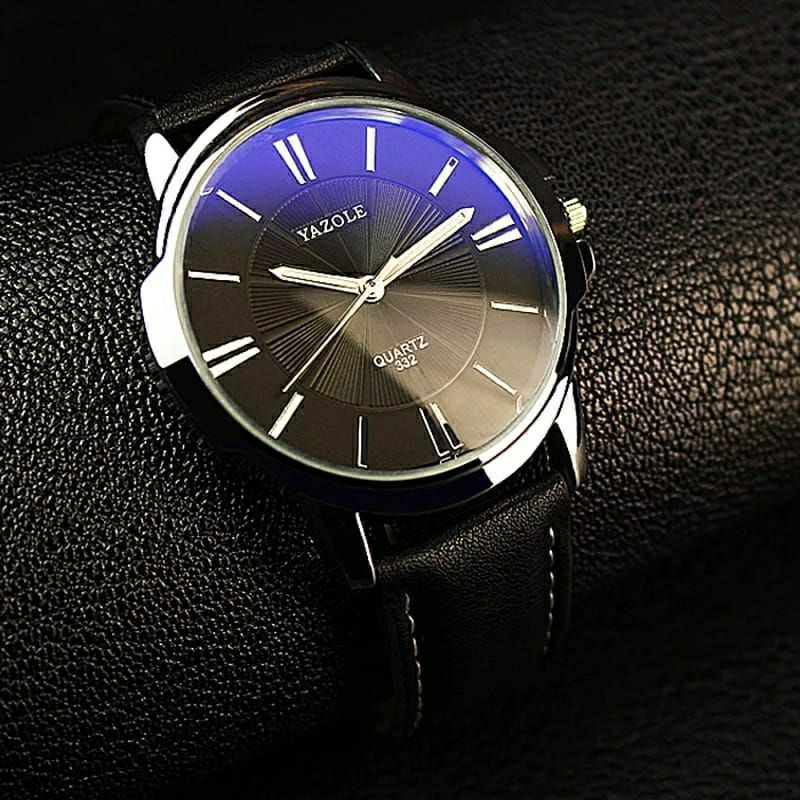 JAM TANGAN KULIT BISNIS CASUAL JAM TANGAN PRIA DAN WANITA FASHION ELEGAN WATERPROOF