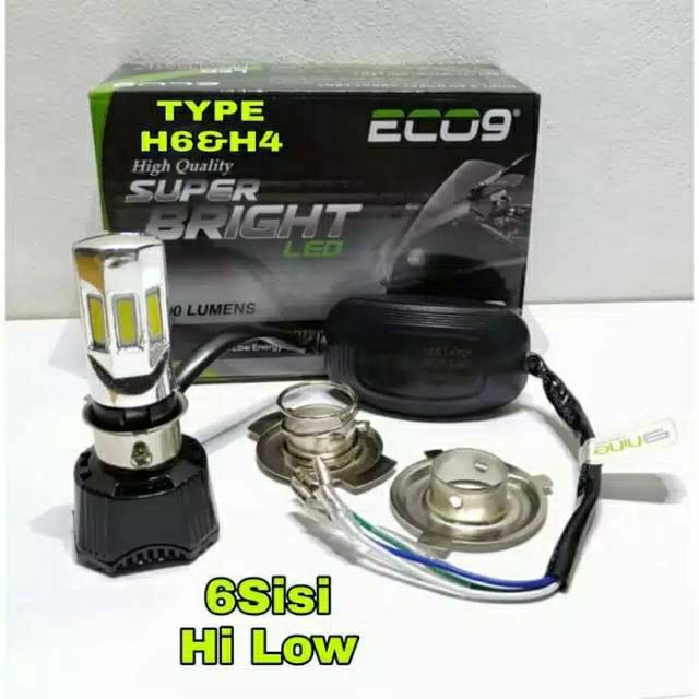 LAMPU LED 6 SISI NINE LUMINOS ECO 9 H6/H4/H7
