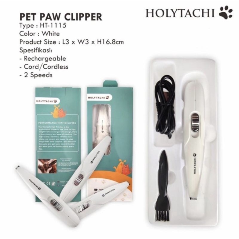 Holytachi Pet Paw Clipper Bulu Kaki / Mesin Cukur Bulu Kaki Hewan