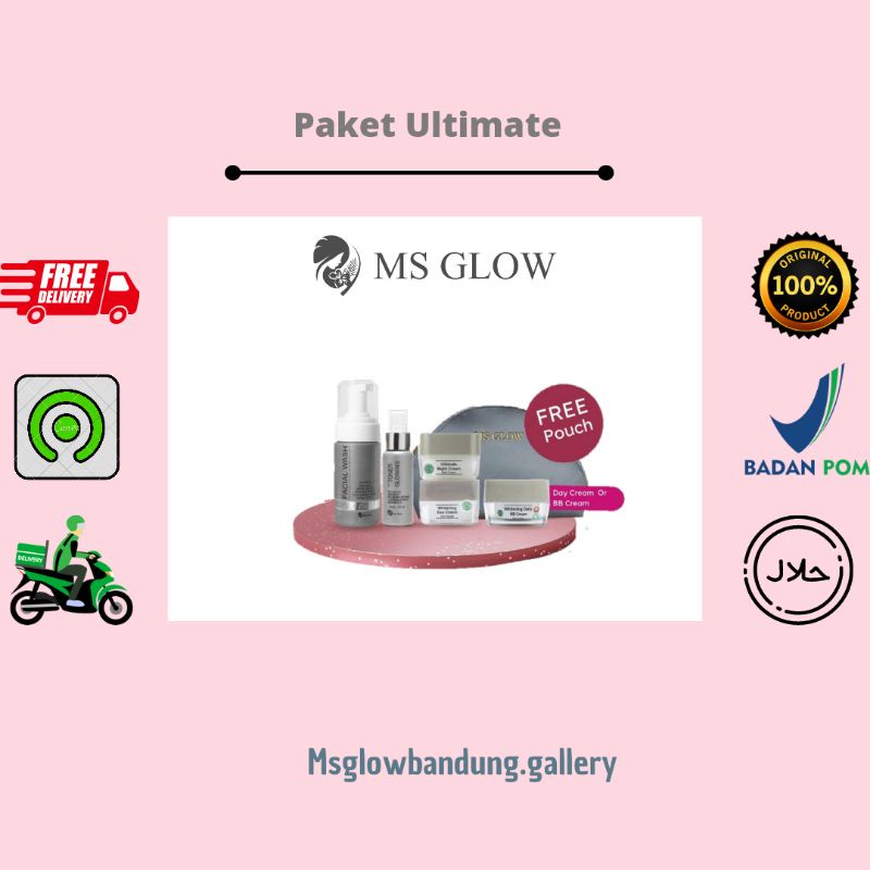Paket ultimate menghilangkan flek hitam Ms glow original skincare halal BPOM