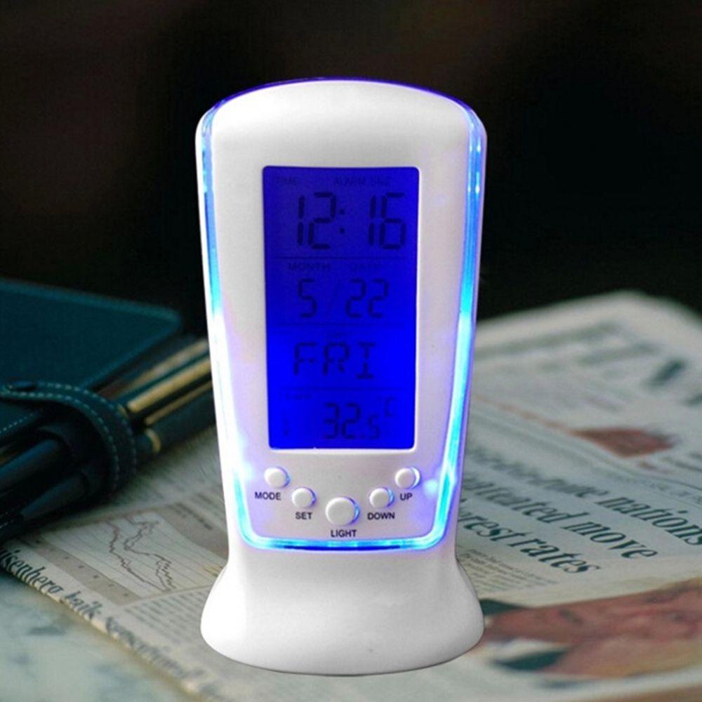 Suyo Jam Alarm Digital Dengan Lampu Backlight LED, Termometer &amp; Kalender