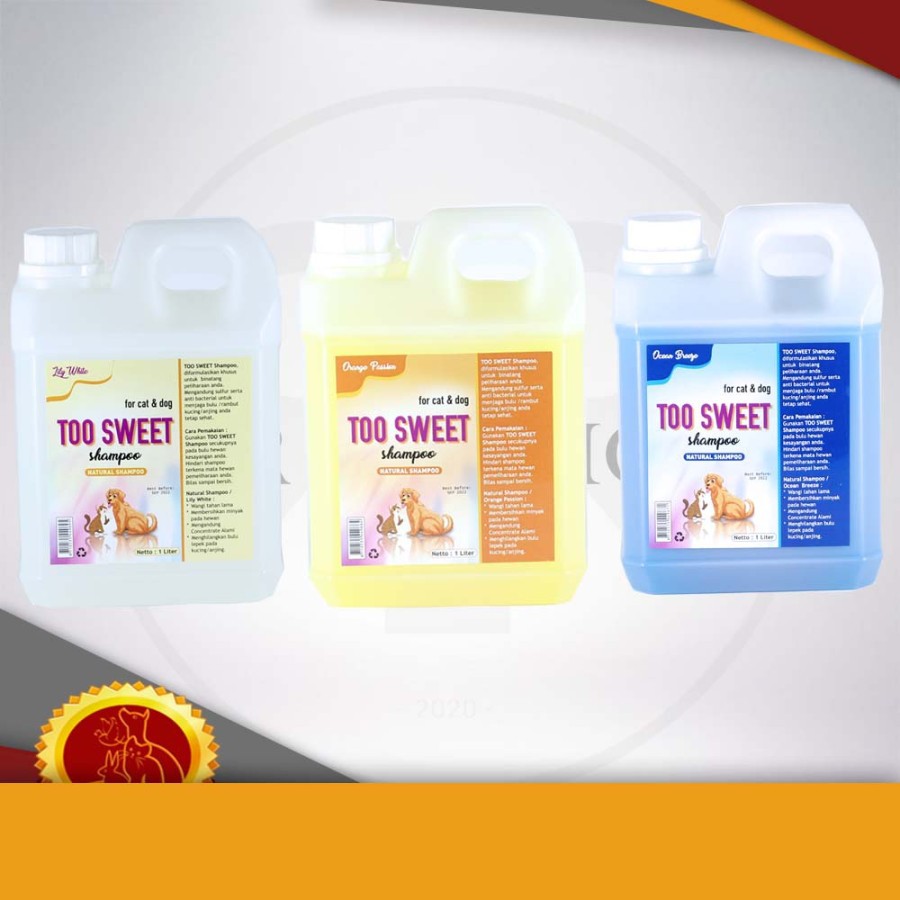 Shampo Shampoo Hewan Kucing anjing cat n dog Murah TOO SWEET 1 Litter